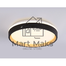 Светодиодный светильник RGB Ambrella light FZ604 BK/GD черный/золото IP20 46W 3000K-6500K+RGB D390*80 (ПДУ ИК)