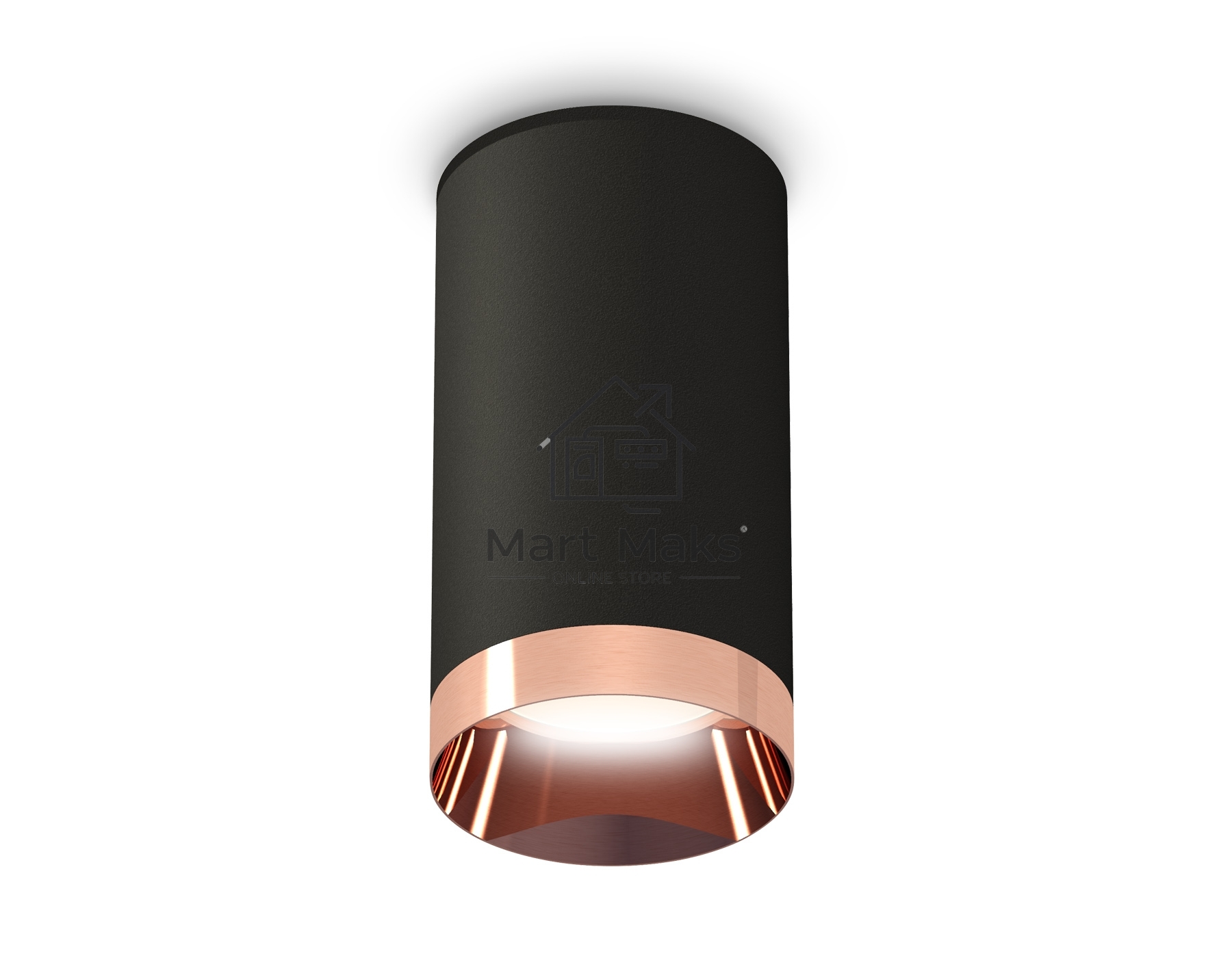 Светильник Ambrella Light XS6323025 SBK/PPG черный песок/золото розовое полированное MR16 GU5.3 (C6323, N6135)