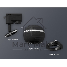 Светильник Ambrella light XT1102021 SBK/PBK черный песок/черный полированный MR16 GU5.3 LED 3W 4200K (A2521, C1102, N7002)