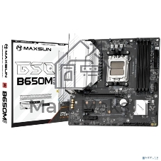 Материнская плата MAXSUN Terminator B650M WIFI6, AM5, AMD B650, 4xDDR5, 4xSATA, 2xM.2, 1xPCIe 5.0 x16, DisplayPort, HDMI, USB Type-C, 1x2.5Gb LAN, Wi-Fi 6, Bluetooth, 5x3.5 мм, 7.1, microATX