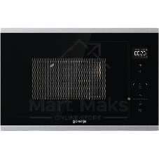 Встраиваемая микроволновая печь Gorenje BMX251SG2BG черный/серебристый, 25 л, 900 Вт, переключатели - сенсор
