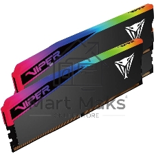 Оперативная память Patriot Viper Elite 5 Ultra RGB, DDR5, 32GB (2x16GB), 6000 MHz, CL28, с радиатором, RGB, чёрный