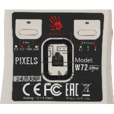 Мышь проводная A4Tech Bloody W72 Ultra Pixels Red рисунок/бежевый/красный, 20000 dpi, USB, кнопки - 7