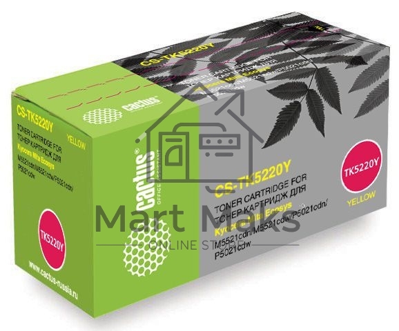 Картридж лазерный Cactus CS-TK5220Y желтый (1200 стр.) для Kyocera Ecosys M5521cdn/M5521cdw/P5021cdn/P5021cdw