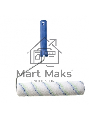 Валик Сибртех Водные краски, 250 мм, ворс 12мм, D - 36 мм, D ручки - 6 мм, полиэстер