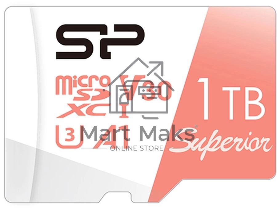 Флеш карта microSD 1TB Silicon Power Superior A1 microSDXC Class 10 UHS-I U3 100/80 Mb/s (SD адаптер)