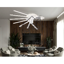 Потолочный светодиодный светильник Ambrella light FL6241 WH белый 135W 3000K-6400K 900*750*230 (ПДУ ИК)