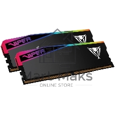 Оперативная память Patriot Viper Elite 5 Ultra RGB, DDR5, 32GB (2x16GB), 6000 MHz, CL28, с радиатором, RGB, чёрный