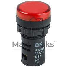 Арматура светосигнальная AD-22DS 12В AC/DC красн. IEK BLS10-ADDS-012-K04