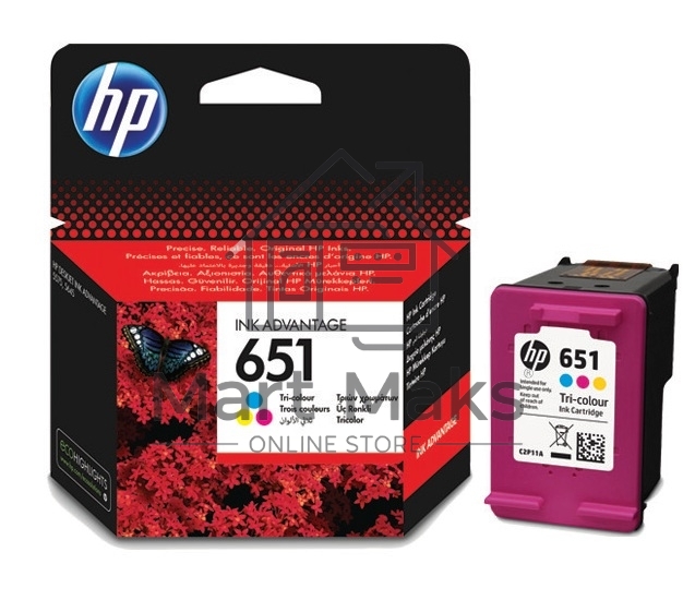 Картридж струйный HP 651 C2P11AE трехцветный для HP DJ IA5575e (300стр.)