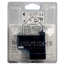 Картридж струйный Cactus CS-PG50 черный (18 мл) для Canon Pixma MP150/MP160/MP170/MP180/MP450/MP460/iP2200/MX300/MX310/JX200/JX210/JX210p/JX500/JX510/JX510P