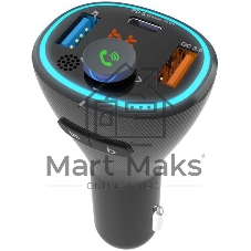 Автомобильный FM-модулятор Ritmix FMT-B300 черный BT USB (80000849)