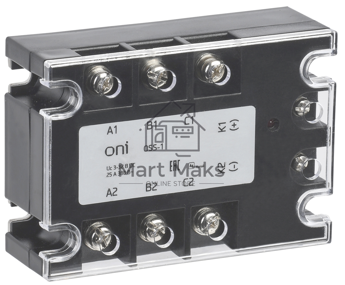 Реле твердотельное OSS-1 40А 380В AC 3-32В DC ONI OSS-1-3-40-B