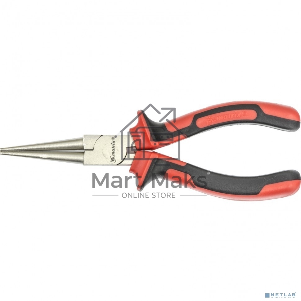 Круглогубцы MATRIX NICKEL, 160 мм, никелированные, двухкомпонентные рукоятки MATRIX 17355