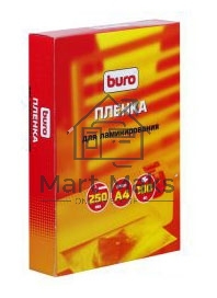 Пленка для ламинирования Buro 75мкм A4 (100шт) глянцевая 216x303мм BU-4LP75