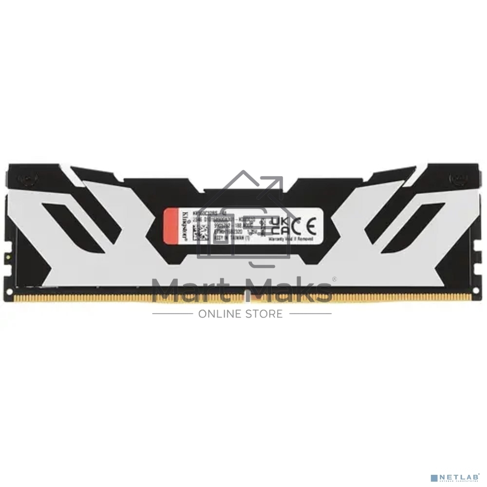 Оперативная память Kingston Fury Renegade, DDR5, 48GB (1x48GB), 6000MHz, CL32, DIMM, с радиатором, серебристый