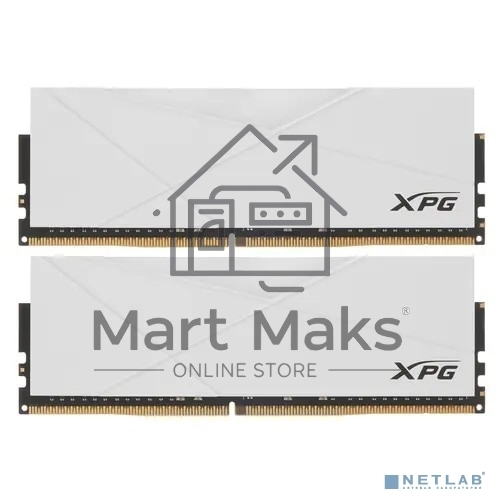 Оперативная память XPG Spectrix D50 RGB, DDR4, 32GB (2x16GB), 3200MHz, CL16, UDIMM, с радиатором, RGB, белый