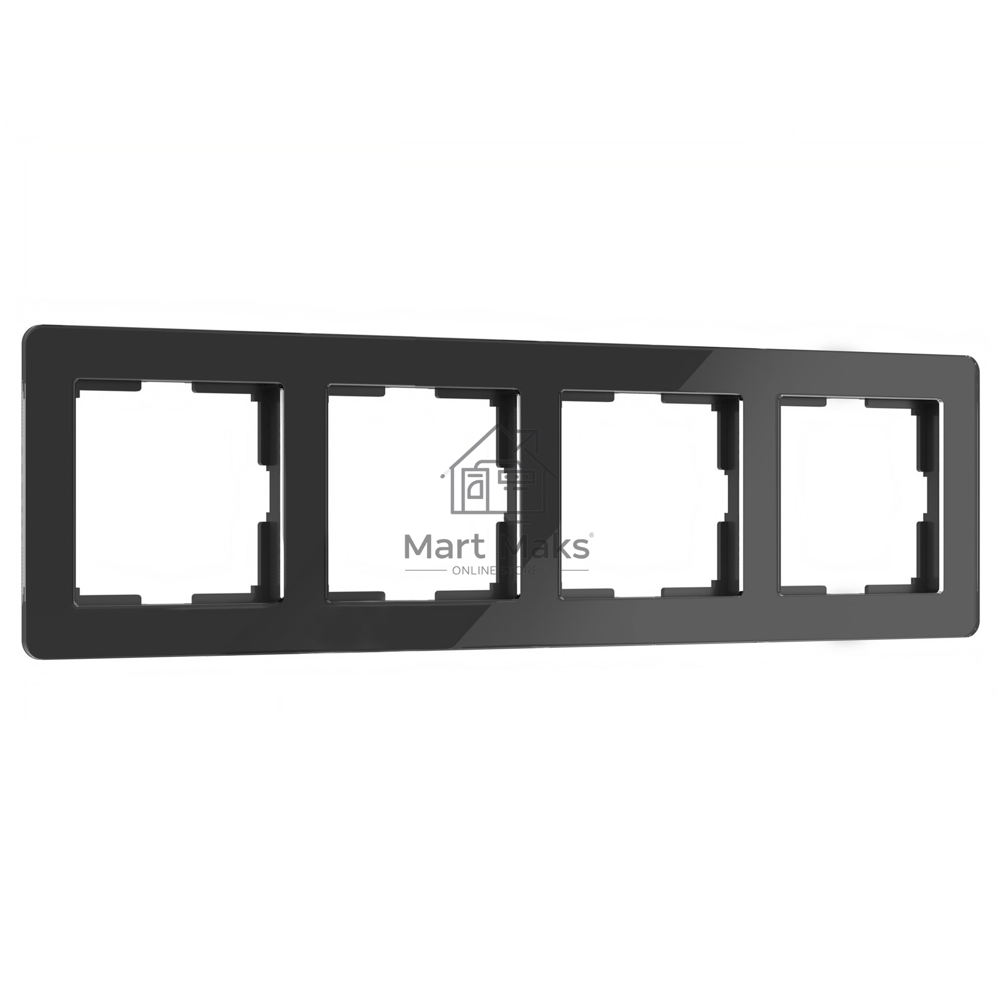 Рамка на 4 поста Acrylic (черный) W0042708