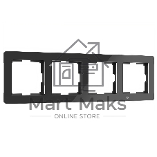 Рамка на 4 поста Acrylic (черный) W0042708