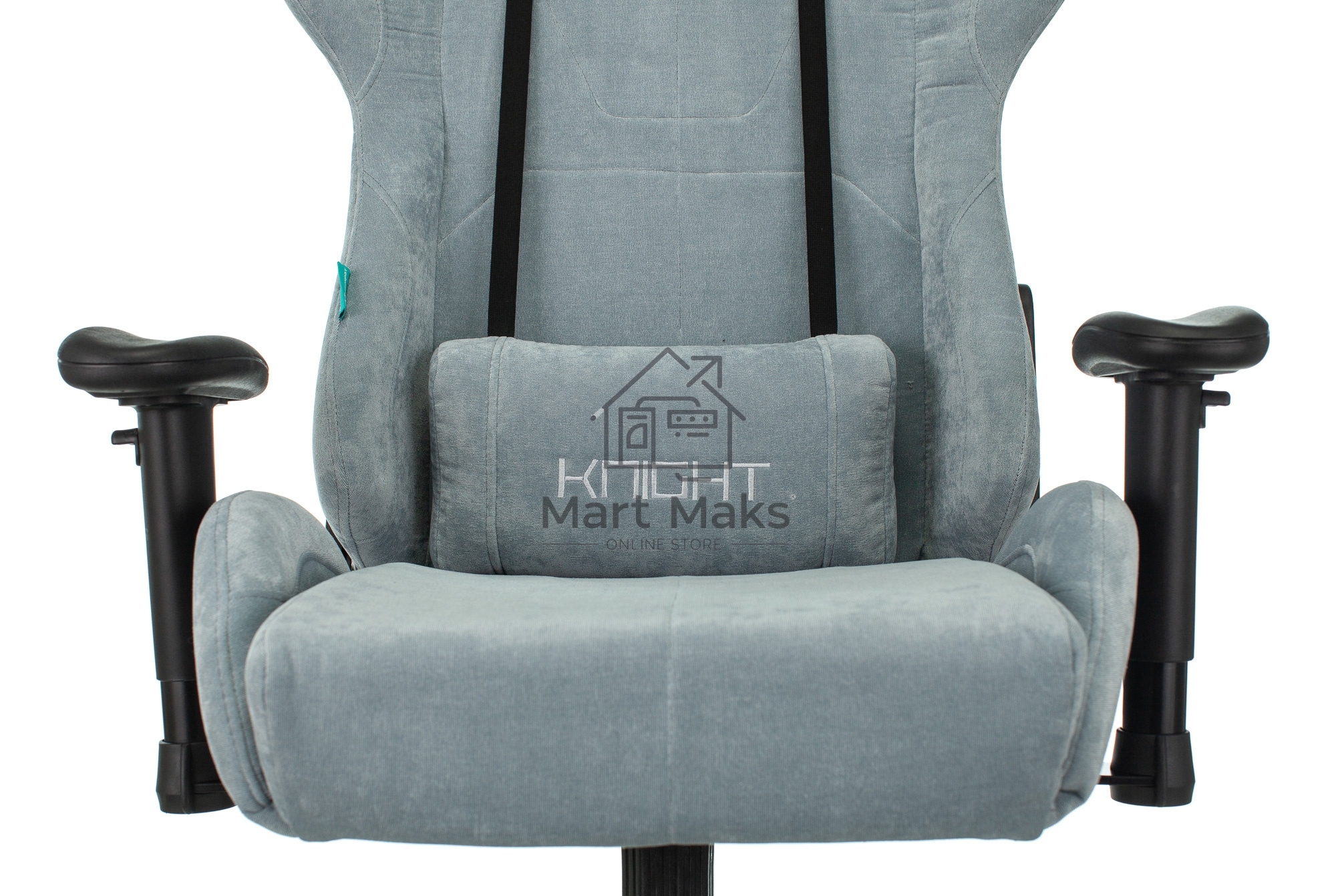 Кресло игровое Бюрократ VIKING KNIGHT LT28 FABRIC серо-голубой крестовина металл/пластик