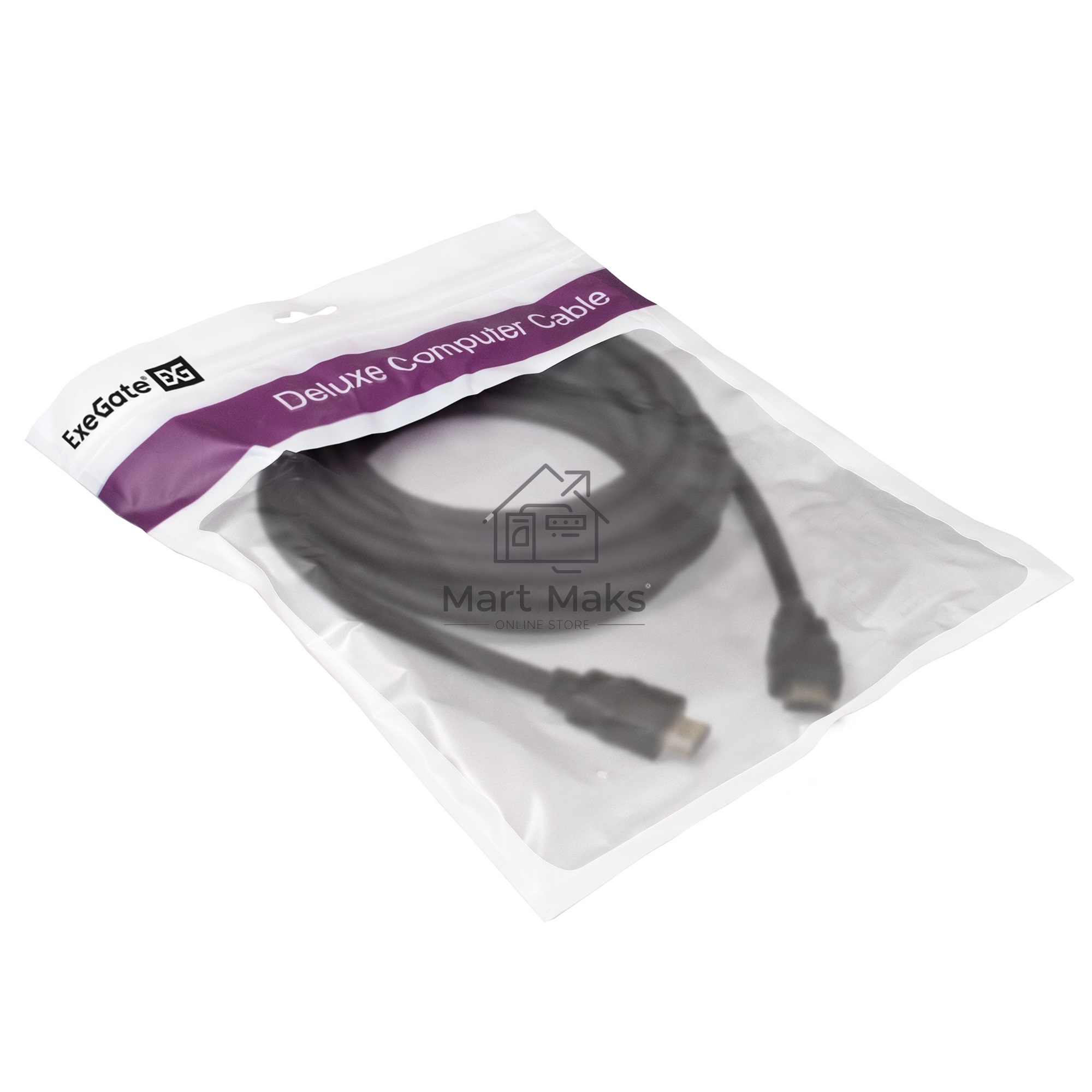 Кабель HDMI Exegate EX287732RUS EX-CC-HDMI2-5.0 (19M/19M, v2.0, 5м, 4K UHD, Ethernet, позолоченные контакты)