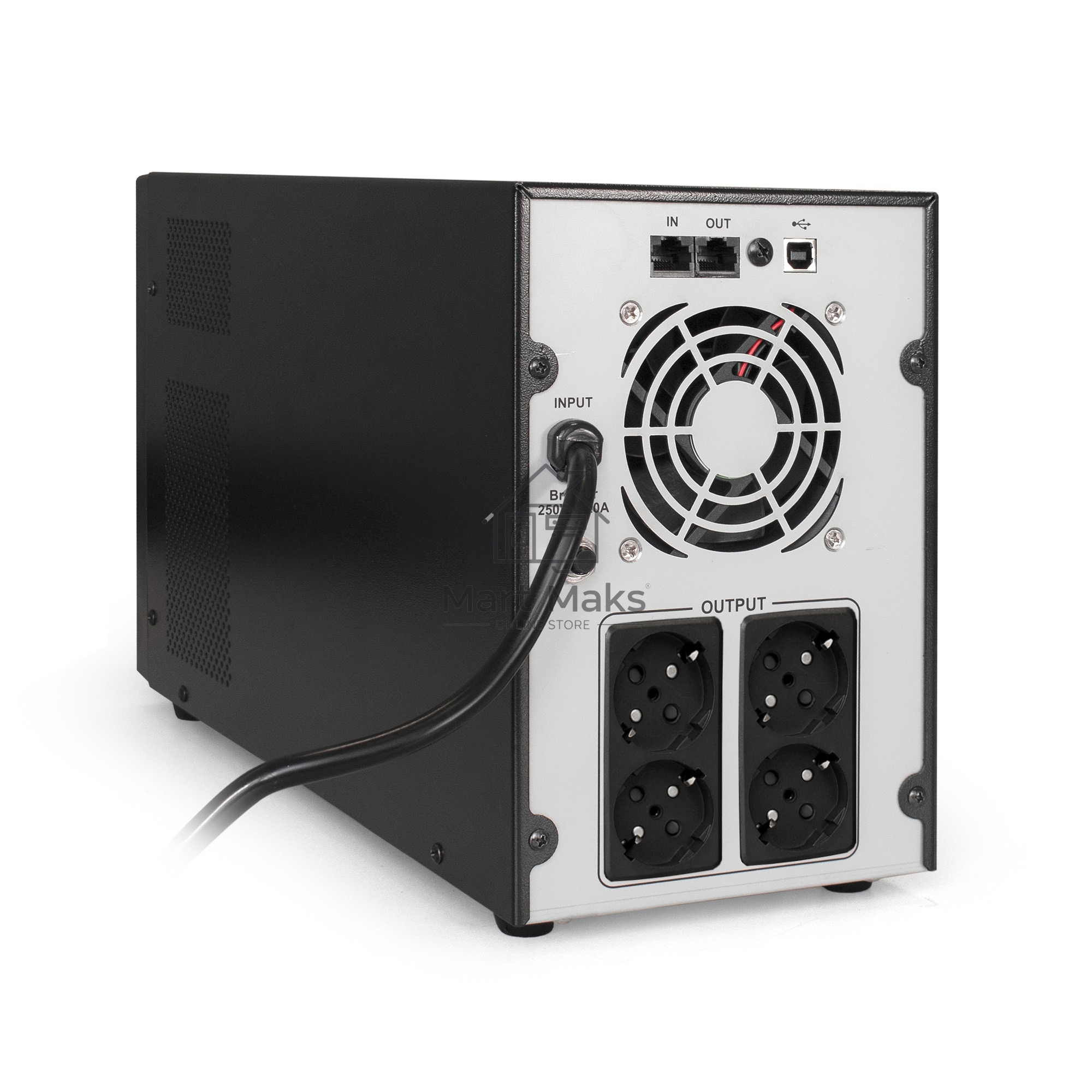 Источник бесперебойного питания ExeGate EP287660RUS SpecialPro Smart LLB-3000.LCD.AVR.EURO.RJ.USB <3000VA/1800W, LCD, AVR, 4 евророзетки, RJ45/11, USB, Black>