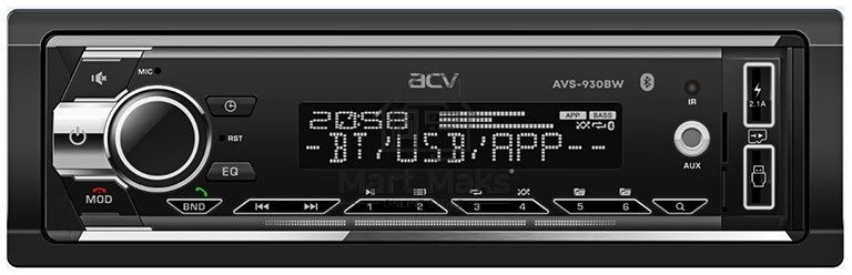 Автомагнитола ACV AVS-930BW 1DIN 4x50Вт