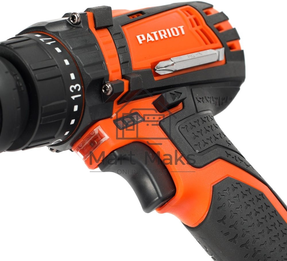Дрель-шуруповерт Patriot BR 203UES, Аккумуляторная, 20В, 2 АКБ, Кейс