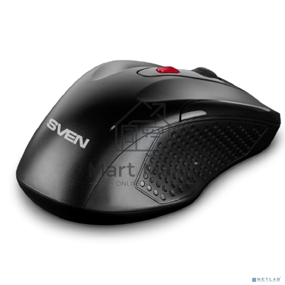 Мышь беспроводная SVEN RX-450W черный, 3200 dpi, радиоканал, USB, кнопки - 6