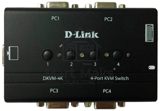 Переключатель KVM D-link DKVM-4K/B3A 4-портовый KVM-переключатель с портами VGA и PS/2