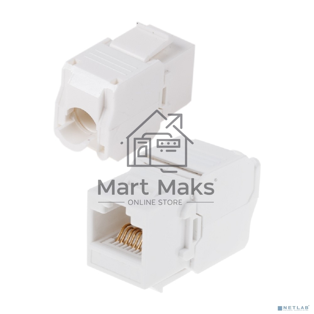 Модуль Rexant Keystone Jack RJ-45(8P8C), UTP неэкранированный, кат.5e, тип 90 градусов, самозажимной, белый