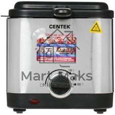 Фритюрница Centek CT-1430 серебристый, 900 Вт, 1.5 л, 0.5 кг, антипригарное покрытие