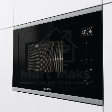 Встраиваемая микроволновая печь Gorenje BMX251SG2BG черный/серебристый, 25 л, 900 Вт, переключатели - сенсор