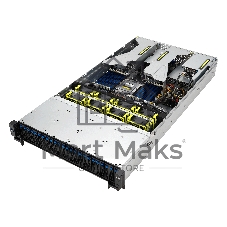 Серверная платформа ASUS RS521A-E12-RS24U, 2U, 1 x SP5 LGA 6096 360W, 24 x DDR5 6400/4800*, 24x 3.5'' NVMe hsb + 2x 2.5'' SATA, 2x M.2 22110, up to 1 PCIe Gen5 x8 LP + 1 OCP3.0, 2 x 1GbE RJ-45 LAN Intel i350-AM2, 1+1 2000W