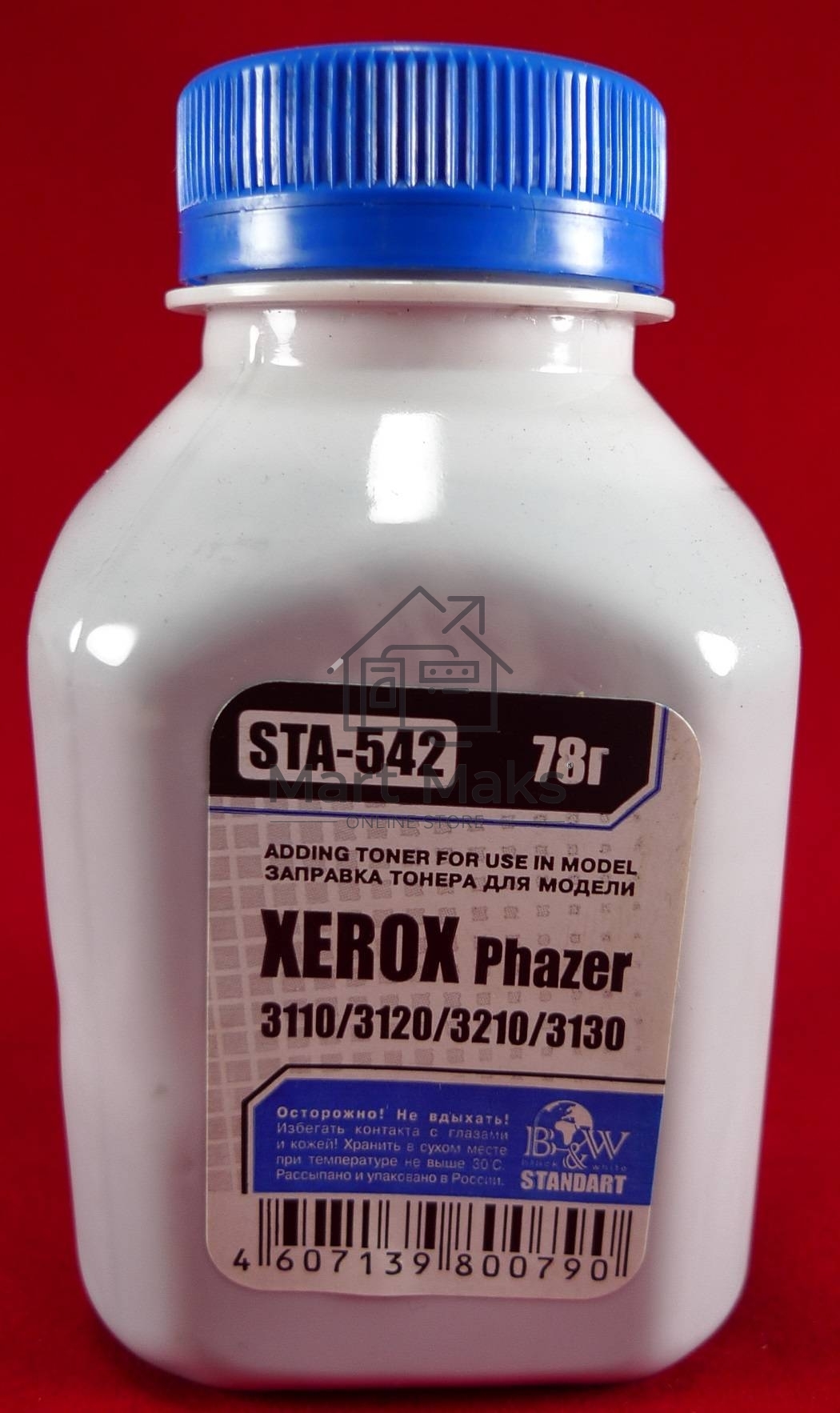 Тонер XEROX Phaser 3110/3119/3120/3121/3130/3210/PE 16 (фл, 78г) B&W Standart фас России