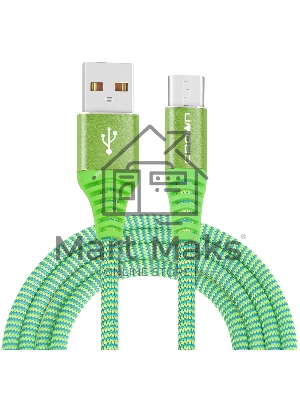Кабель Crown USB - USB Type-C CMCU-3102C green