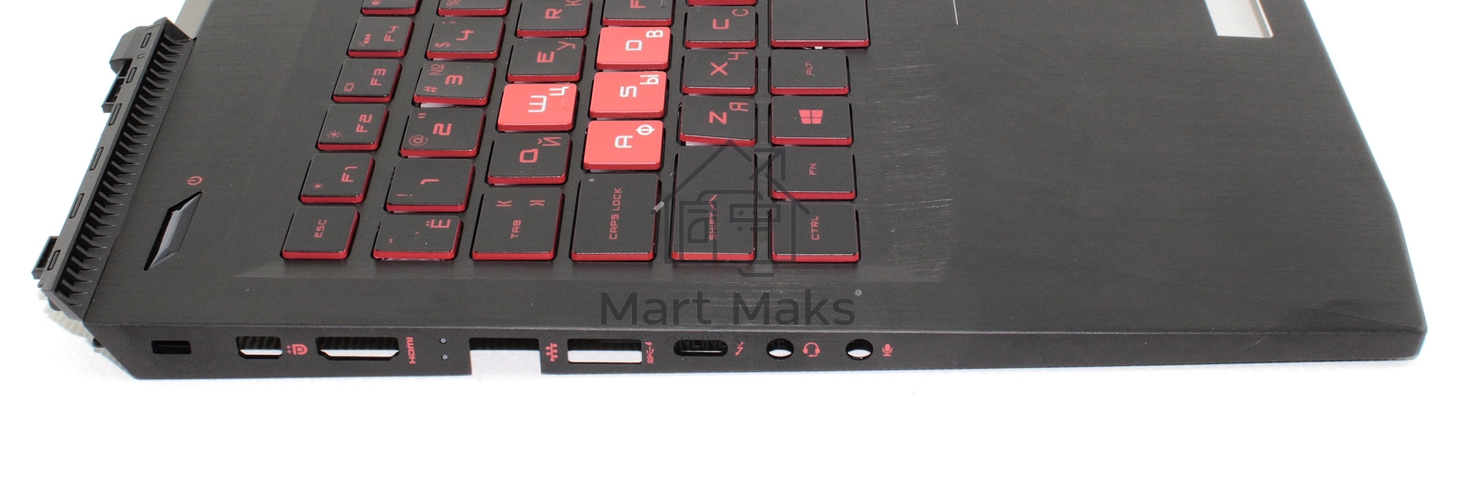 Клавиатура для ноутбука HP Omen 15-CE черная с подсветкой, Топкейс