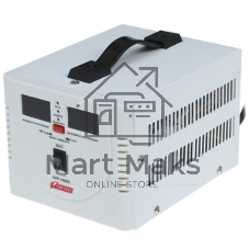 Стабилизатор напряжения Powerman AVS-D Voltage Regulator 1000VA, Digital Indication, 2x Schuko Outlets, 1m Power Cord, 230V, 1 year warranty, белый