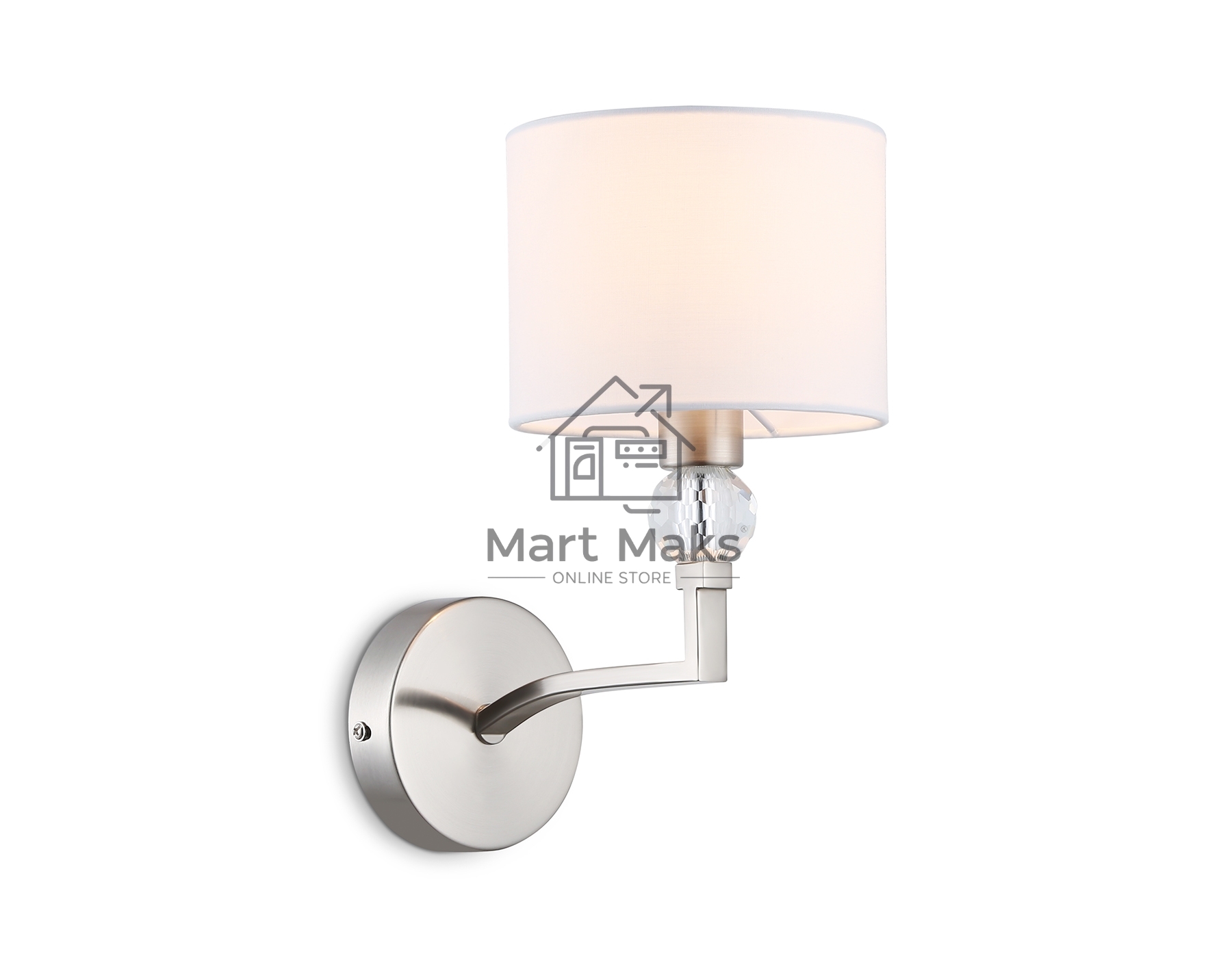 Настенный светильник Ambrella light LH71125 SN/WH никель/белый E14 max 40W 220*140*250