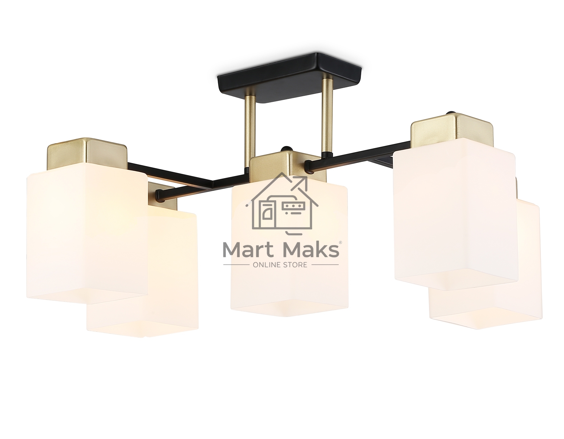 Светильник Ambrella light TR303048/5 BK/GD черный/золото E27/5 max 60W 540*480*270