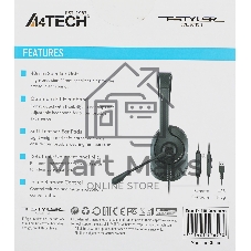 Гарнитура A4Tech Fstyler FH100U чёрный, проводная