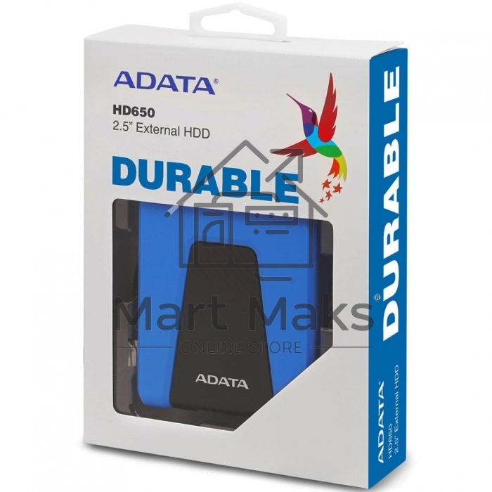 Внешний жесткий диск ADATA 1TB ADATA HD650 AHD650-1TU31-CBL USB 3.1, синий Retail