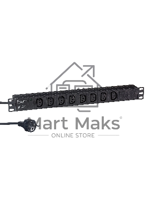 Блок розеток горизонтальный ExeGate ServerPro PDU-19H809 Al-8C13-EU2.5, 19