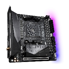 Материнская плата Gigabyte B550I AORUS PRO AX, AM4, AMD B550, 2xDDR4, 4xSATA, 2xM.2, 1xPCIe 4.0 x16, 2xHDMI, 1xDP, 1x 2.5Gb LAN, 1xUSB-C 3.2 Gen 2, 4xUSB-A 3.2 Gen 1, 3x3.5 мм, 7.1, Mini-ITX
