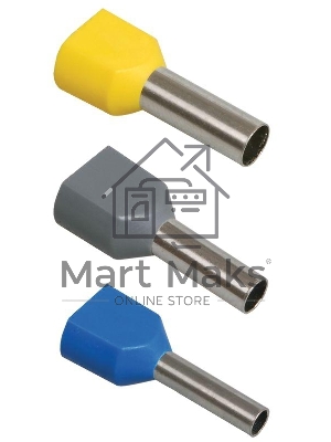 Наконечник-гильза изол. НГИ2 2.5-12 син. (уп.100шт) ИЭК UTE10-D3-3-100