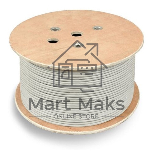 Кабель сетевой Buro UTP 4 пары cat6 solid 0.55мм Cu 305м серый