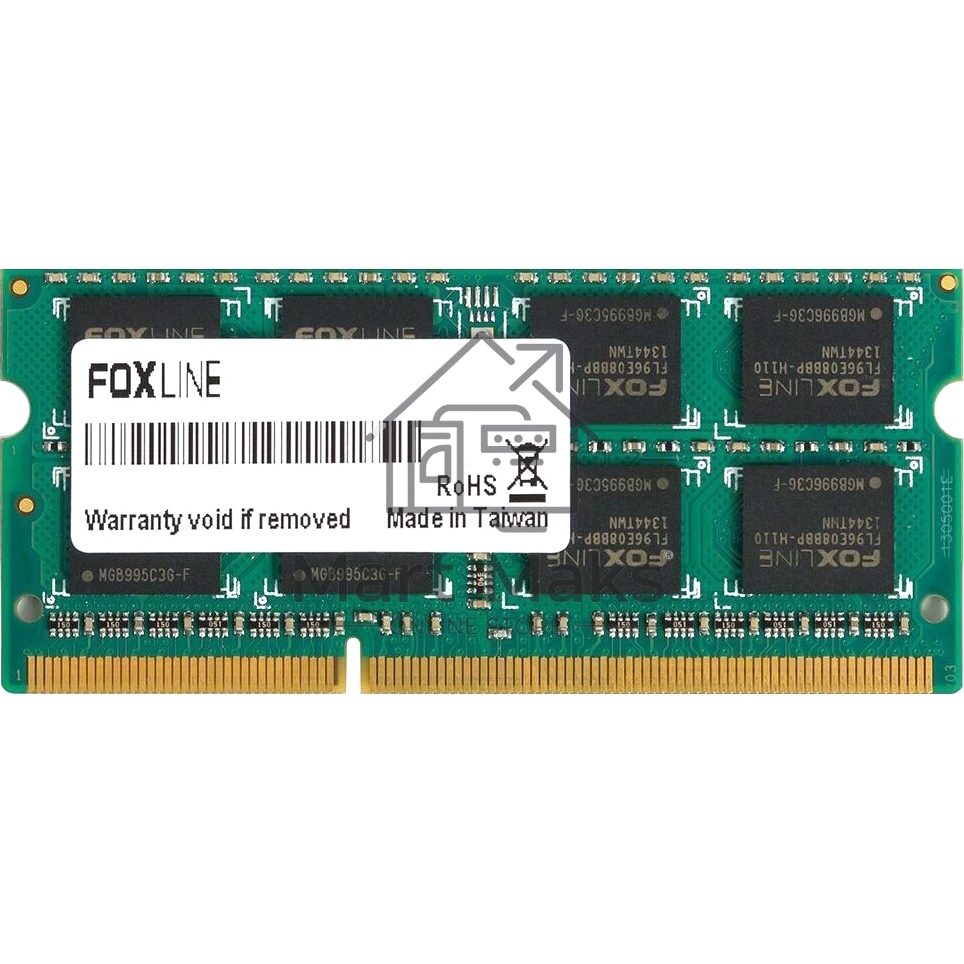 Оперативная память Foxline, DDR4, 16GB (1x16 GB), 3200 MHz, CL22, ECC, SO-DIMM