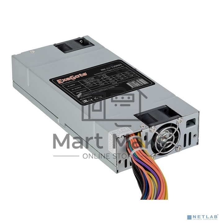 Серверный блок питания 450W Exegate <RM-1U-450ADS> APFC, универсальный для 1U, 24pin/2x(4+4)pin, 4xSATA,3xIDE