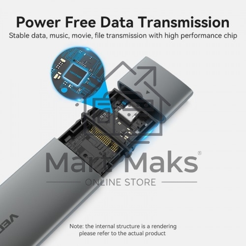 Корпус для SSD Vention USB 3.1 Gen 2-C M.2 NVMe Серый
