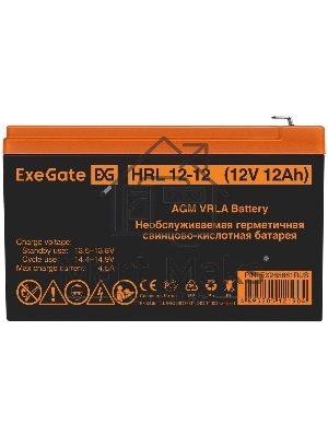 Батарея ExeGate EX285661RUS HRL 12-12 (12V 12Ah 1251W, клеммы F2)